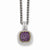 14K Yellow Gold and Silver and Black Rhodium Amethyst Necklace