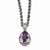 14K Yellow Gold and Silver Pink Quartz Necklace