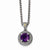 14K Yellow Gold and Silver Antiqued Amethyst Necklace