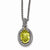14K Yellow Gold and Silver Antiqued Lemon Quartz Necklace