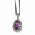 14K Yellow Gold and Silver Antiqued Amethyst Necklace
