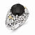 Sterling Silver w/14k Yellow Gold Onyx Ring