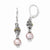 Sterling Silver w/14k Yellow Gold 8-8.5mm Pink FWC Pearl Earrings