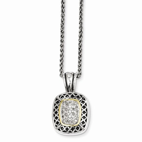 14K Yellow Gold Diamond Necklace