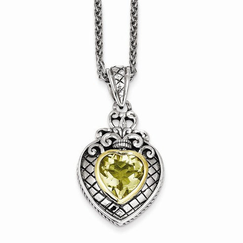 14K Yellow Gold Lemon Quartz Necklace