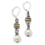 Sterling Silver w/14k Yellow Gold 9.5-10mm Freshwater Cultured Pearl Earrings