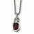 Sterling Silver Garnet & Diamond Necklace
