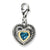 Amore La Vita Sterling Silver W/14k Gold Blue Topaz Antiqued Charm hide-image