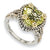 Sterling Silver w/14k Yellow Gold 5.24Lemon Quartz Ring