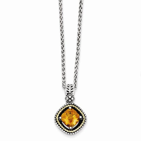 14K Yellow Gold Citrine Necklace