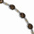 Sterling Silver with 14K Yellow Gold Smokey Quartz Bracelet