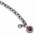 Sterling Silver with 14K Yellow Gold Rhodilite Garnet Heart Bracelet