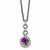 Sterling Silver Gold-Tone Flash Gp Amethyst Necklace