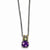 14K Yellow Gold Amethyst & Peridot Necklace