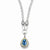 14K Yellow Gold and Silver Swiss Blue Topaz Necklace