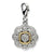 Amore La Vita Sterling Silver W/14k Gold 3-D Diamond Filigree Charm hide-image
