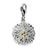 Amore La Vita Sterling Silver W/14k Gold 3-D Diamond Filigree Charm hide-image