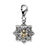3-D Diamond Filigree Charm in Sterling Silver W/14k Gold