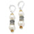 Sterling Silver w/14k Yellow Gold 8/10mm Freshwater Cultured Pearl Barrel Earrings