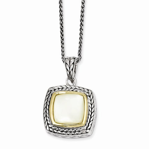 14K/Silver Two-Tone with Mother Of PearlNecklace