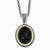 14K Yellow Gold and Silver Black Onyx & Diamond Necklace