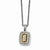 14K/Silver Two-Tone with Oblong Black Mother Of PearlNecklace