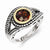Sterling Silver w/14k Yellow Gold Garnet Ring