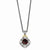 14K Yellow Gold Diamond & Garnet Necklace