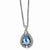 14K Yellow Gold Diamond & Blue Topaz Necklace