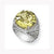 Sterling Silver Diamond and Lemon Quartz Ring