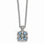 14K Yellow Gold Diamond & Blue Topaz Necklace