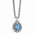 14K Yellow Gold Diamond & Blue Topaz Necklace