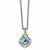 14K Yellow Gold Diamond & Blue Topaz Necklace