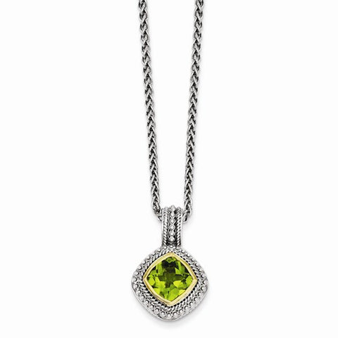 14K Yellow Gold Peridot Necklace