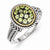 Sterling Silver w/14k Yellow Gold Peridot Ring