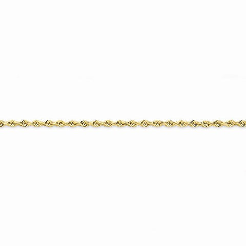 14K Yellow Gold Diamond-Cut Quadruple Rope Chain Bracelet