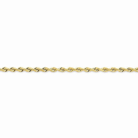 14K Yellow Gold Diamond-Cut Quadruple Rope Chain Bracelet