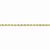 14K Yellow Gold Diamond-Cut Quadruple Rope Chain Anklet