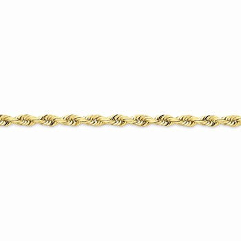 14K Yellow Gold Diamond-Cut Quadruple Rope Chain