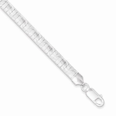 Sterling Silver Polished Fancy Cubetto Bracelet