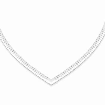 Sterling Silver Cubetto V-Shaped Necklace