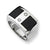 Sterling Silver Onyx & Diamond Men's Ring