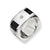 Sterling Silver Onyx & Diamond Men's Ring