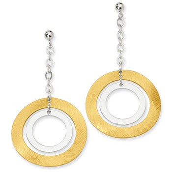 Sterling Silver & 18K Yellow Gold-plated Ball Post Dangle Earrings