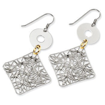 Sterling Silver & 18K Yellow Gold-plated Fancy Earrings