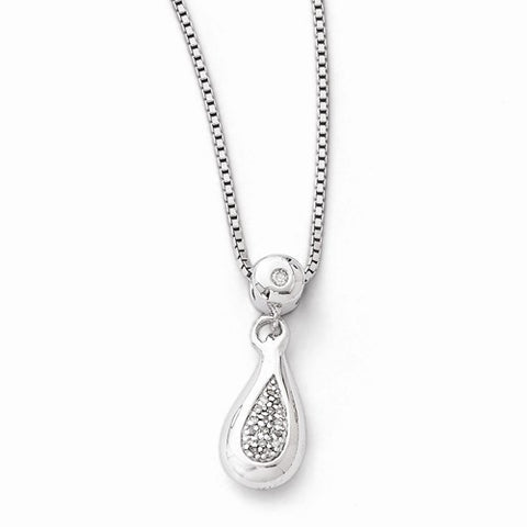 Sterling Silver Diamond Necklace