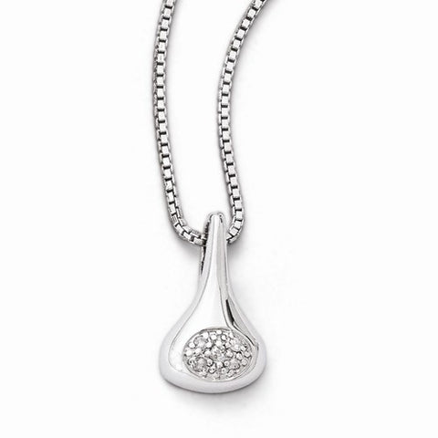 Sterling Silver Diamond Necklace