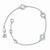 Sterling Silver Blue Topaz and Diamond Bracelet