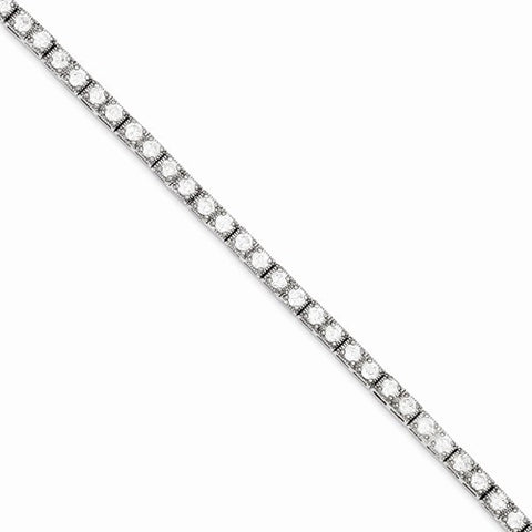 Sterling Silver Cz Bracelet