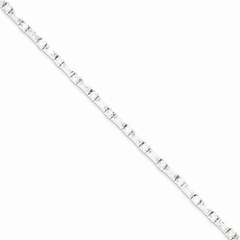 Sterling Silver Cz Bracelet